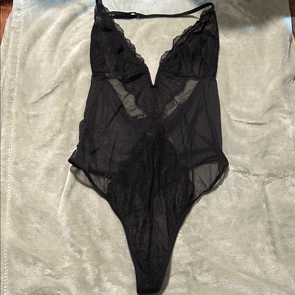 Black Lace Sheer Teddy.